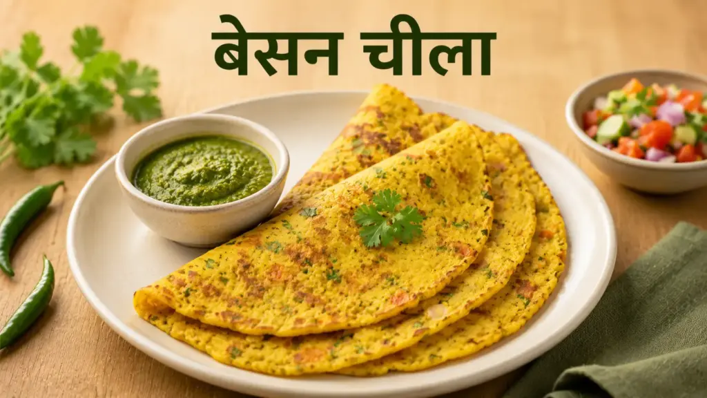 10 Easy Indian Breakfast Ideas में बेसन चीला का टेस्टी और झटपट बनने वाला Breakfast Recipes Indian नाश्ता