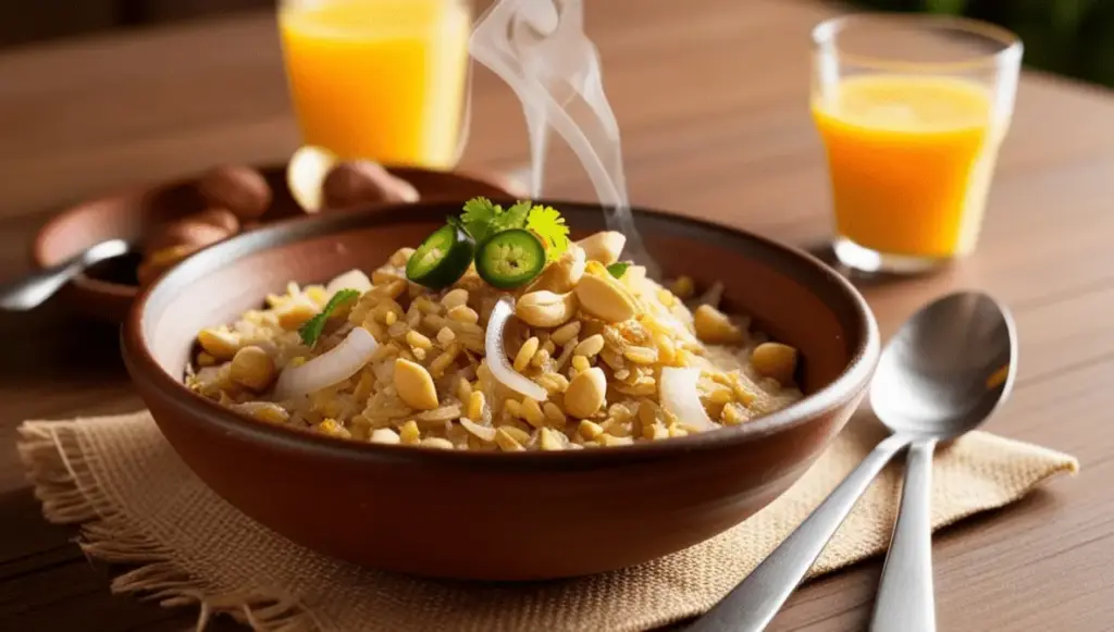 Millet Recipes के लिए घर पर बना स्वादिष्ट मिश्रित मिलेट पोहा