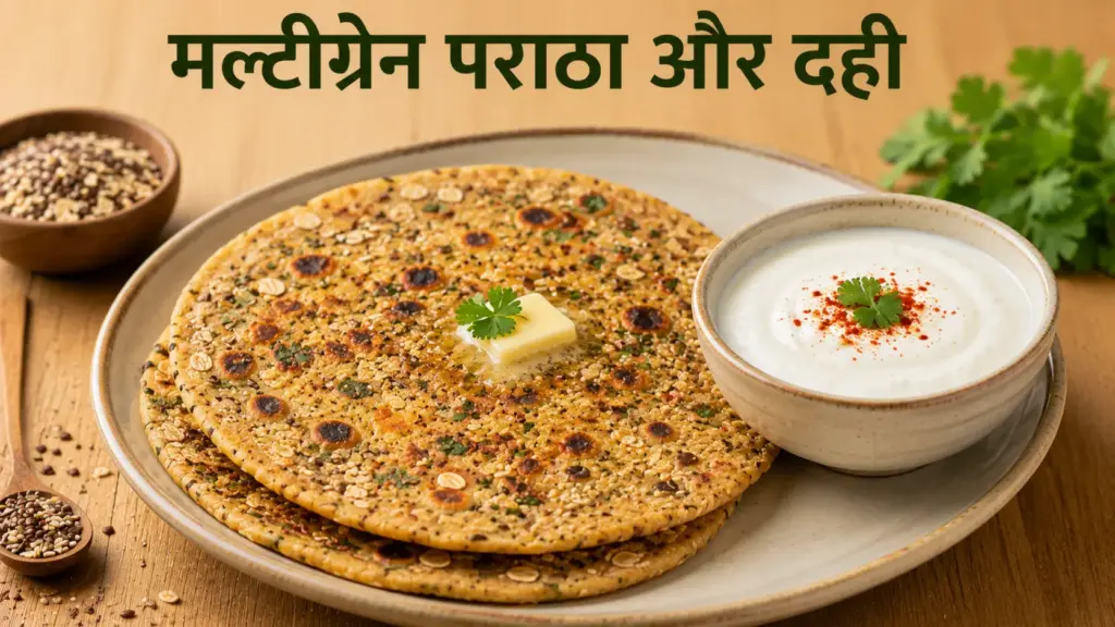 10 Easy Indian Breakfast Ideas में मल्टीग्रेन पराठा और दही का टेस्टी Breakfast Recipes Indian नाश्ता