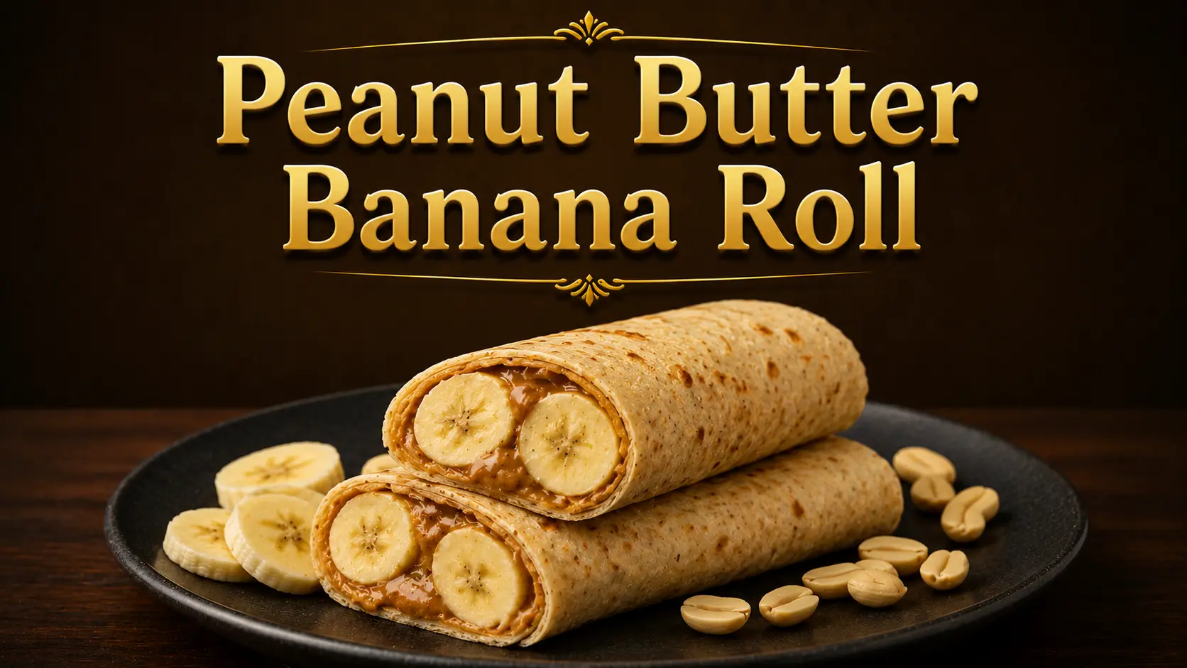 peanut butter banana roll made with bread, peanut butter and banana as a quick kids snack