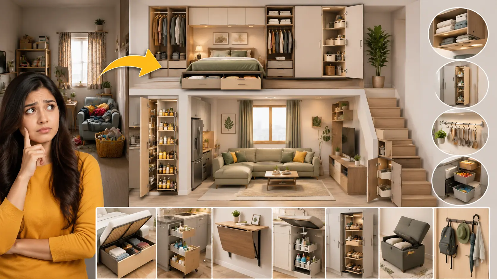 छोटे घर के लिए 10 स्मार्ट Storage Hacks जो हर कोने को साफ, व्यवस्थित और ज्यादा स्पेशियस बनाते हैं