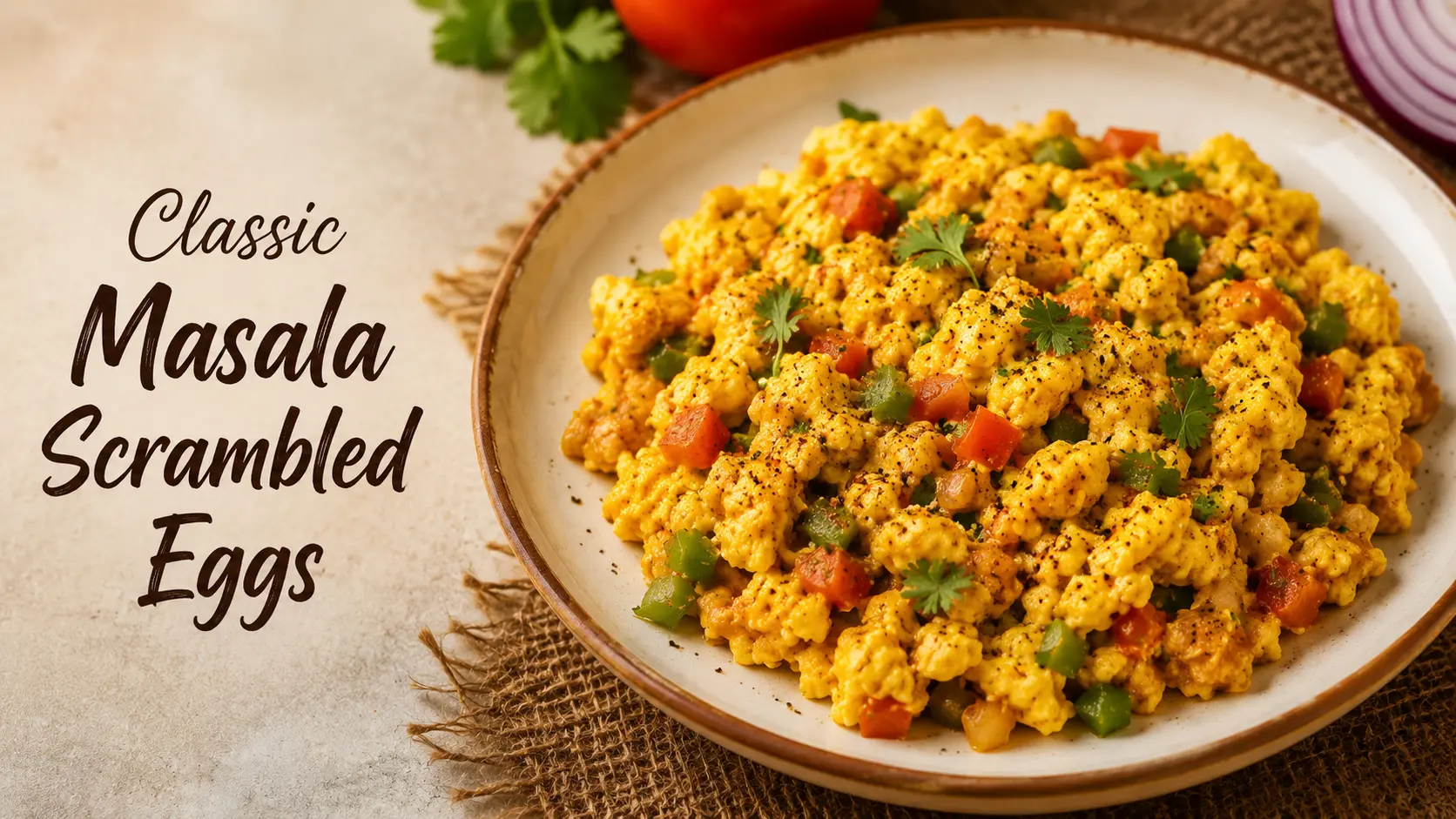 Classic Masala Scrambled Eggs Recipe – प्याज और मसालों के साथ बनी स्वादिष्ट Scrambled Eggs Recipe