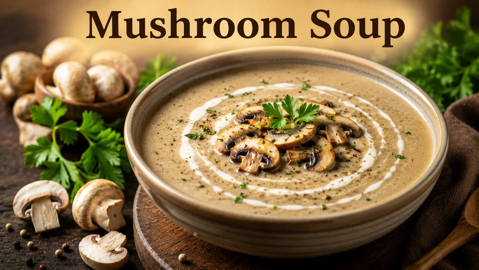 Easy soup recipes में शामिल mushroom soup, घर पर बना creamy और गरमागरम मशरूम सूप