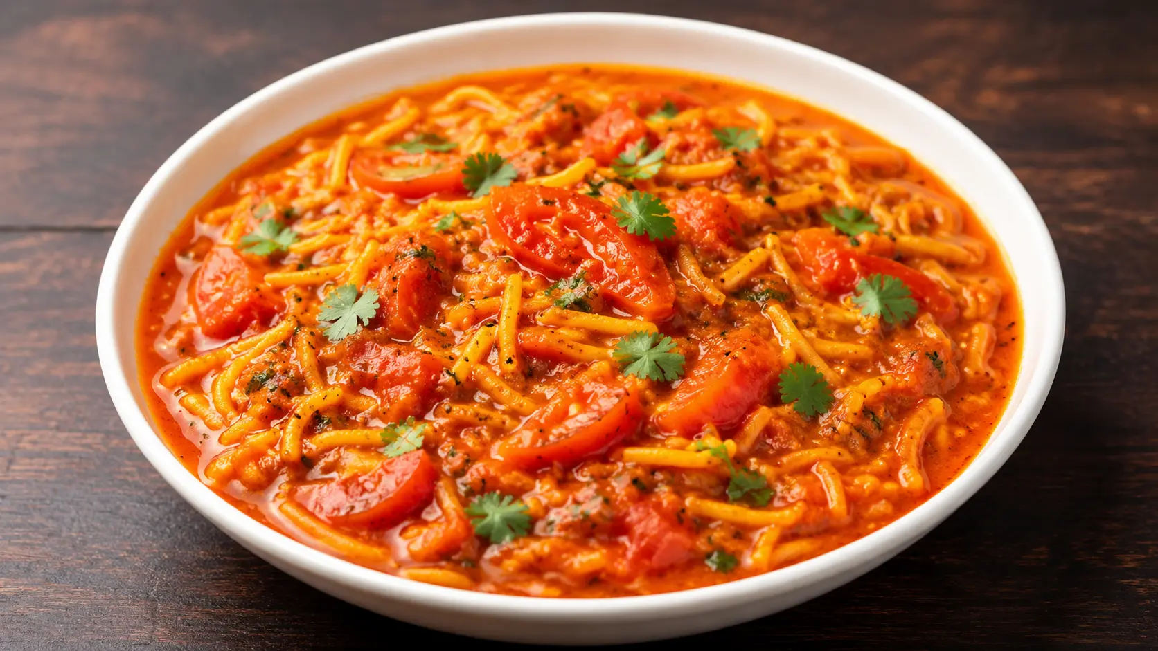 sev tomato sabzi quick and easy spicy dinner recipe