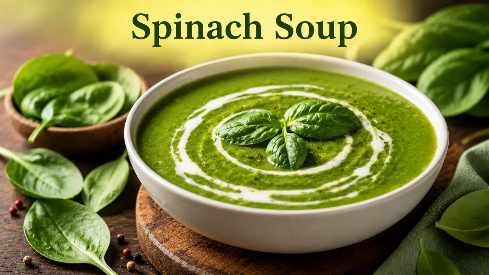 Easy soup recipes में शामिल spinach soup, घर पर बना हरा, हल्का और गरमागरम पालक सूप