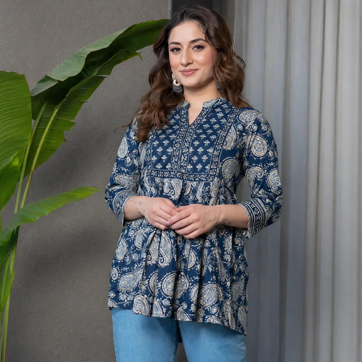 Blue Printed Kurti