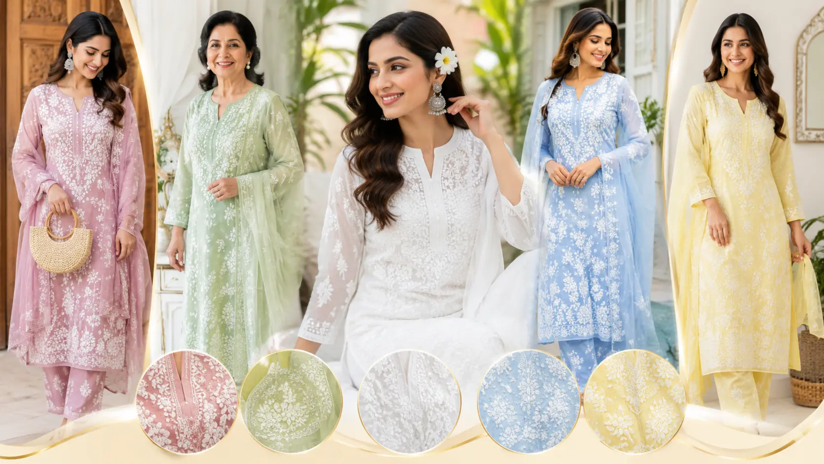 हर उम्र के लिए परफेक्ट ट्रेंडिंग Chikankari Kurta Set डिज़ाइन्स, महिलाओं के लिए लेटेस्ट एथनिक कुर्ता सेट कलेक्शन