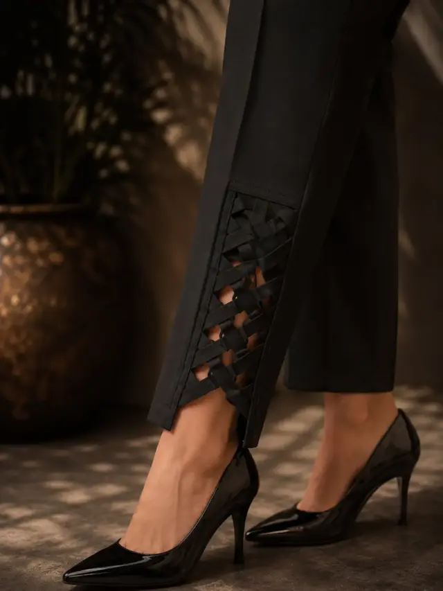 New pant designs with stylish and modern bottom cuts for trendy fashion look