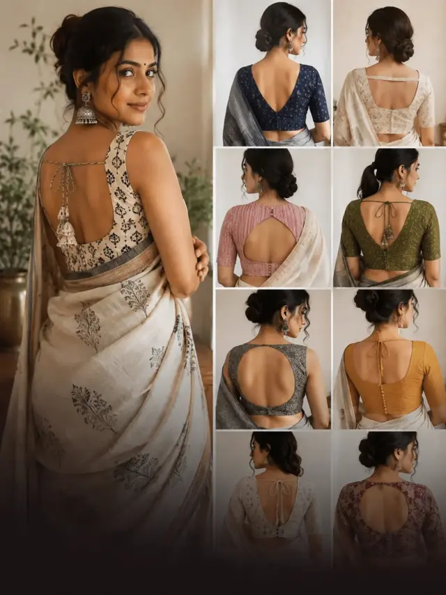 Summer Fashion 2026 में कॉटन साड़ी को स्टाइलिश बनाने वाले 10 ट्रेंडी ब्लाउज डिज़ाइन्स