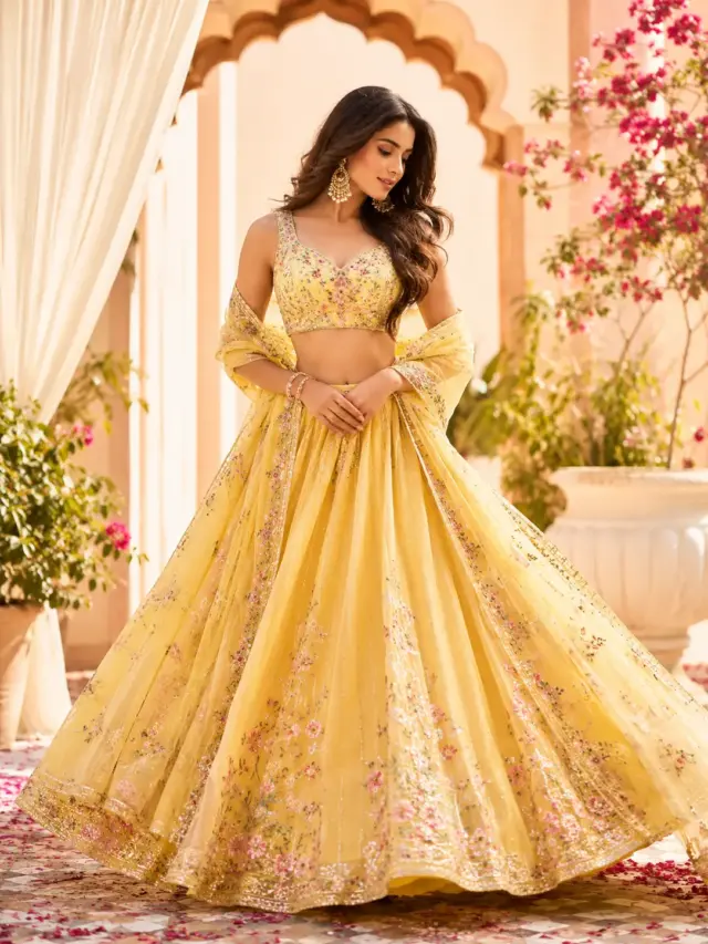 गर्मियों के लिए खूबसूरत और हल्के समर लेहंगा डिज़ाइन्स का कलेक्शन जो स्टाइलिश और ट्रेंडी लुक देता है
