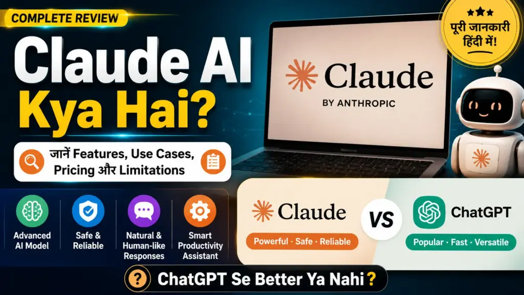 Claude AI Kya Hai? ChatGPT Se Better Ya Nahi? Complete Review in Hindi